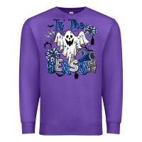 Purple Tis' The Season Cheer Ghost Premium Sweatshirt - BarkalooDesign