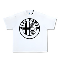 White alfa racing big Urban Heavy Tee - PixelFlow