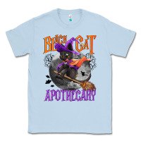 Dusty Blue Black cat apothecary Classic Tee - NancyCooperArtShop