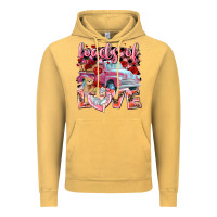Vintage Mustard Loads of love Valentine's Day truck Vintage Hoodie - HowdyJamesFarm