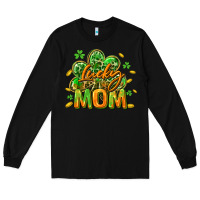 Black Lucky Mom  St. Patrick's Day Long Sleeve Tee - CowGirlArtShop