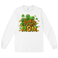 White Lucky Mom  St. Patrick's Day Long Sleeve Tee - CowGirlArtShop
