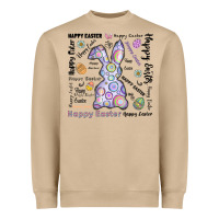 Mushroom Happy Easter Heavyweight Sweatshirt - CowhideDigitalArt