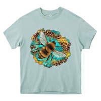 Arona leopard honeycomb with bee Heavy Core Tee - Artiststas