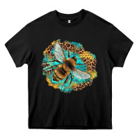 Black leopard honeycomb with bee Heavy Core Tee - Artiststas
