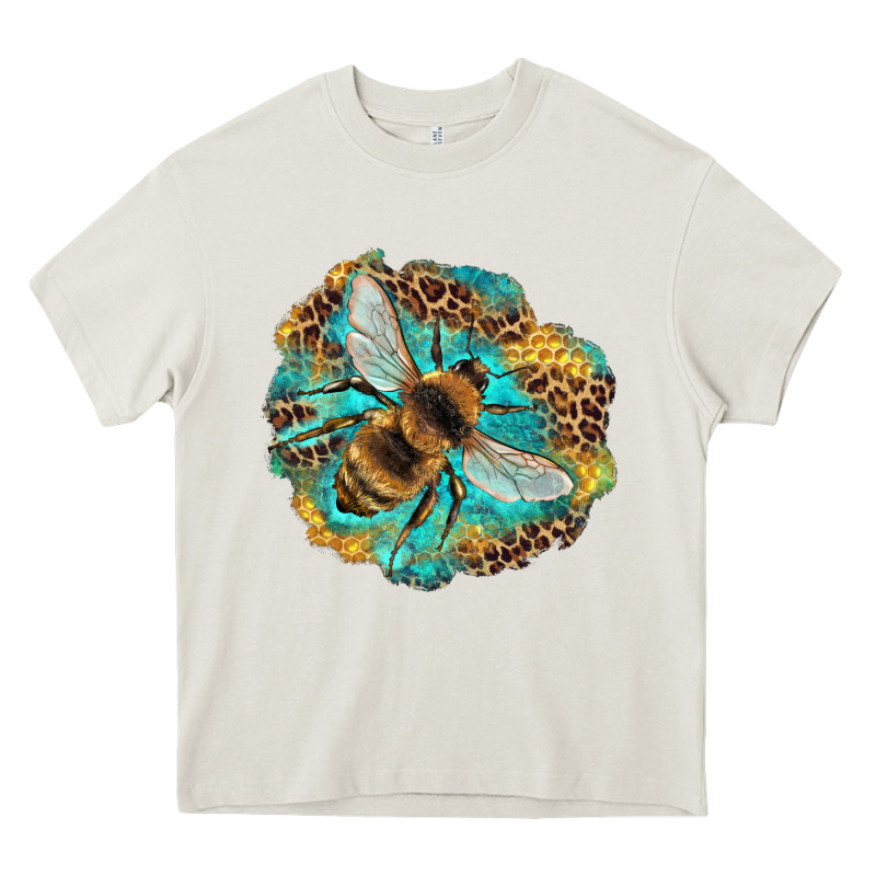 Leopard Honeycomb With Bee Heavy Core Tee by Artiststas | Teevron