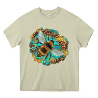 Mossy leopard honeycomb with bee Heavy Core Tee - Artiststas