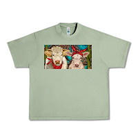 Oil Green Charolais bull and calf Urban Heavy Tee - RanaPortraitStore