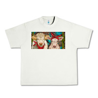 Pistachio Charolais bull and calf Urban Heavy Tee - RanaPortraitStore