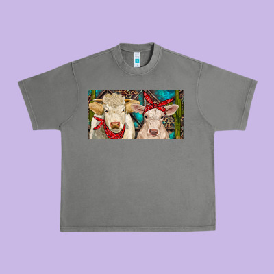 Charolais Bull And Calf Urban Heavy Tee Designed By Ranaportraitstore