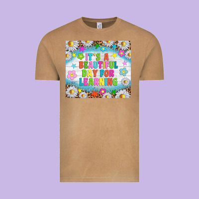 It's A Beautiful Day For Learning Tumblr Vintage Tee Designed By Tumblerdesignbyshophia