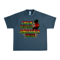 Midnight Navy thick thighs juneteenth vibes cowgirl Urban Heavy Tee - CowGirlArtShop