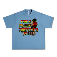 Pebble Blue thick thighs juneteenth vibes cowgirl Urban Heavy Tee - CowGirlArtShop