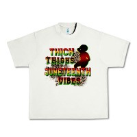 Thick Thighs Juneteenth Vibes Cowgirl Urban Heavy Tee | Teevron