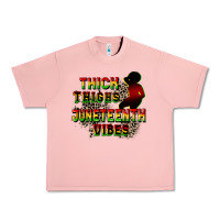 Salmon thick thighs juneteenth vibes cowgirl Urban Heavy Tee - CowGirlArtShop
