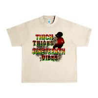 Sandshell thick thighs juneteenth vibes cowgirl Urban Heavy Tee - CowGirlArtShop