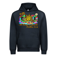 Navy with god all things are possible summer Urban Hoodie - AdoDesignShop