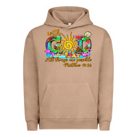 Pigment Burro with god all things are possible summer Urban Hoodie - AdoDesignShop