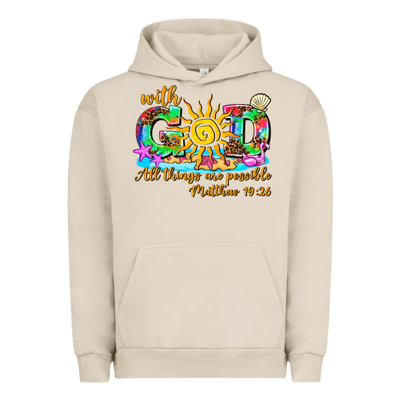 With God All Things Are Possible Summer Urban Hoodie by AdoDesignShop | Teevron