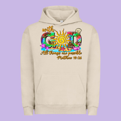 With God All Things Are Possible Summer Urban Hoodie Designed By Adodesignshop