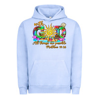 Pigment Grape Ice with god all things are possible summer Urban Hoodie - AdoDesignShop