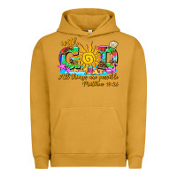 Pigment Peanut Butter with god all things are possible summer Urban Hoodie - AdoDesignShop