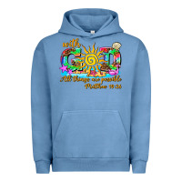 Pigment Pebble Blue with god all things are possible summer Urban Hoodie - AdoDesignShop