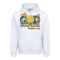 White with god all things are possible summer Urban Hoodie - AdoDesignShop