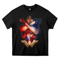 Black wonder woman movie arms crossed t shirt Heavy Core Tee - InspiraDesign