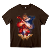 Chocolate Brown wonder woman movie arms crossed t shirt Heavy Core Tee - InspiraDesign