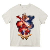 Cream wonder woman movie arms crossed t shirt Heavy Core Tee - InspiraDesign