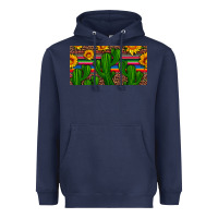 Navy sunflowers and cactus license plate Heavyweight Hoodie - Artiststas