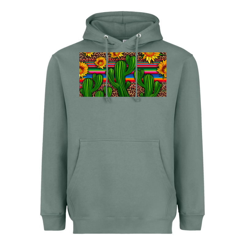 Sunflowers And Cactus License Plate Heavyweight Hoodie by Artiststas | Teevron
