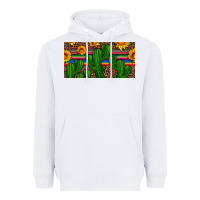 White sunflowers and cactus license plate Heavyweight Hoodie - Artiststas