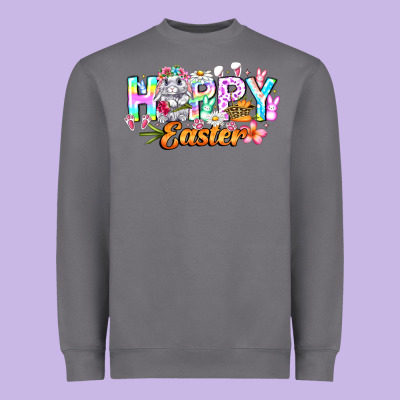 Happy Easter Heavyweight Sweatshirt Designed By Cowhidedigitalart