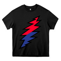 Black Lazy Lightning Bolt Heavy Core Tee - InspiraDesign