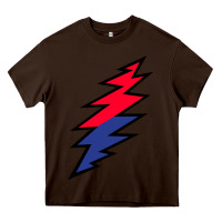 Chocolate Brown Lazy Lightning Bolt Heavy Core Tee - InspiraDesign