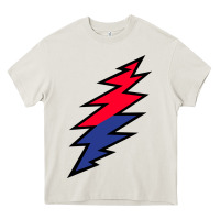 Cream Lazy Lightning Bolt Heavy Core Tee - InspiraDesign