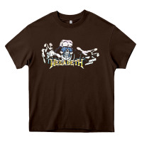Chocolate Brown Megadeath caught Heavy Core Tee - InspiraDesign