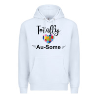 White totally au some Premium Hoodie - CowhideDigitalArt