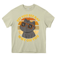 Mossy funny retro sunset eff you see kay why oh you cat lovers t shirt Heavy Core Tee - ArtChic