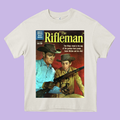 The Rifleman Retro Western Heavy Core Tee Designed By Artchic