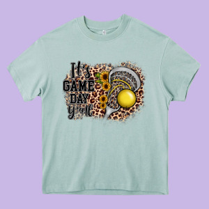 It's Game Day Y'all Lacrosse Heavy Core Tee Designed By Jahusdesignshop
