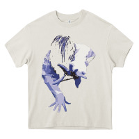 Cream sadako 1 Heavy Core Tee - ArtChic
