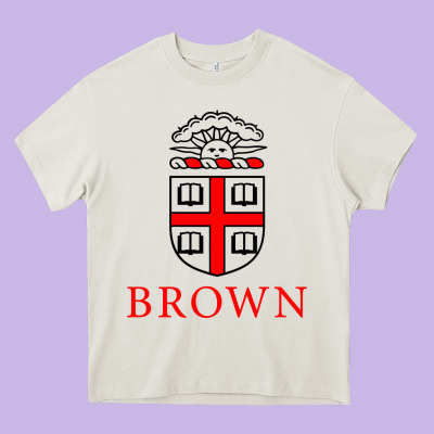 Brown University Heavy Core Tee Designed By Artchic