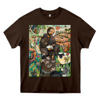 Chocolate Brown saint francis Heavy Core Tee - ArtChic