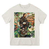 Cream saint francis Heavy Core Tee - ArtChic