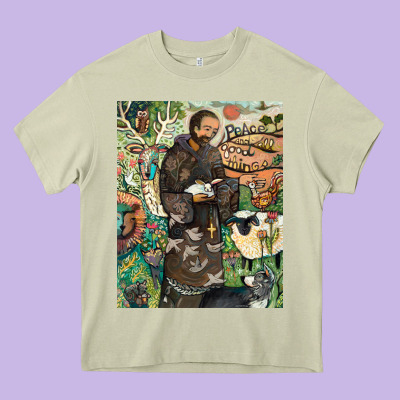 Saint Francis Heavy Core Tee Designed By Artchic