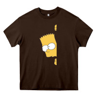 Chocolate Brown simpsons Heavy Core Tee - ArtChic