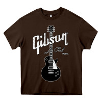 Chocolate Brown les paul classic guitar classic Heavy Core Tee - ArtChic